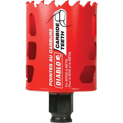 Wood & Metal Hole Saw, 2-1/8", 2-3/8" Depth of Cut, Carbide Superchem Industries