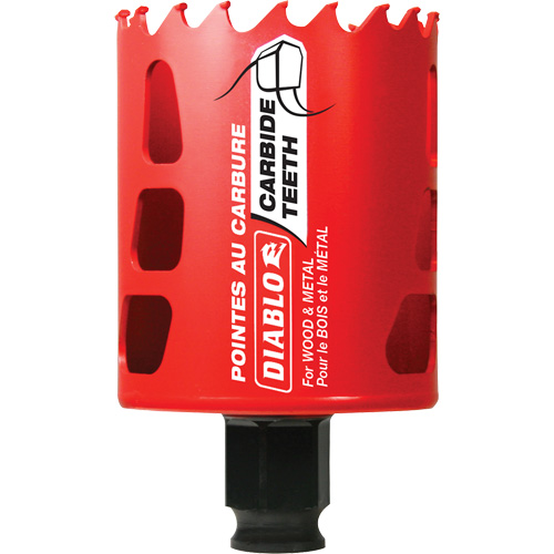 Scie cloche pour bois et m&eacute;tal, 2-1/4", Profondeur de la coupe 2-3/8", Carbure Superchem Industries