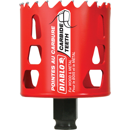 Wood & Metal Hole Saw, 2-5/8", 2-3/8" Depth of Cut, Carbide Superchem Industries