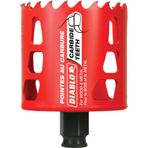 Wood & Metal Hole Saw, 2-11/16", 2-3/8" Depth of Cut, Carbide Superchem Industries