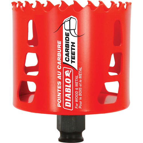 Wood & Metal Hole Saw, 3-1/8", 2-3/8" Depth of Cut, Carbide Superchem Industries