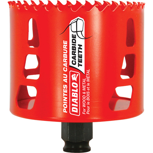 Wood & Metal Hole Saw, 3-1/4", 2-3/8" Depth of Cut, Carbide Superchem Industries