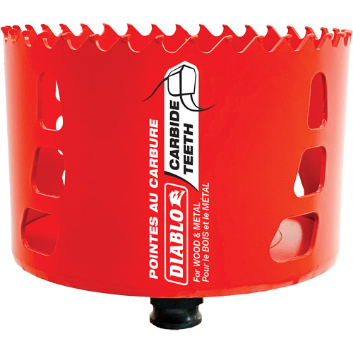 Scie cloche pour bois et m&eacute;tal, 4", Profondeur de la coupe 2-3/8", Carbure Superchem Industries