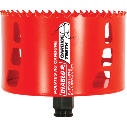 Wood & Metal Hole Saw, 4-1/4", 2-3/8" Depth of Cut, Carbide Superchem Industries