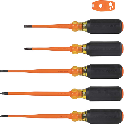 Slim-Tip Insulated Screwdriver Set, 1000 V, 6 Pcs Superchem Industries