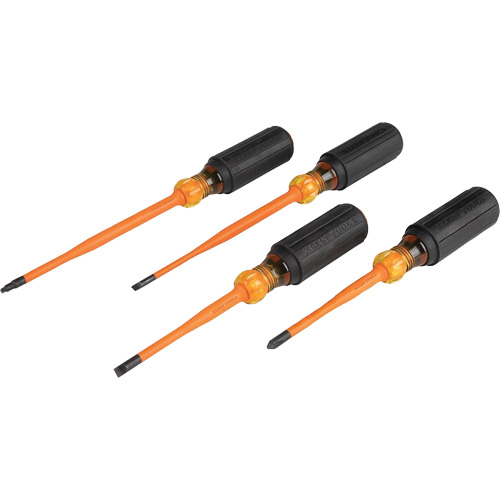 Slim-Tip Insulated Screwdriver Set, 1000 V, 4 Pcs Superchem Industries