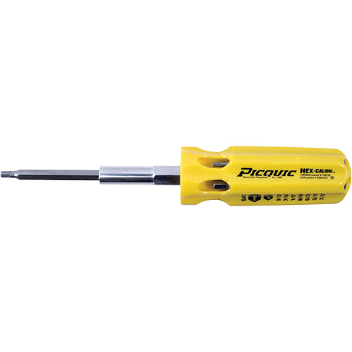 Hex-Calibre SAE Multi-Bit Screwdriver, Plastic Handle Superchem Industries