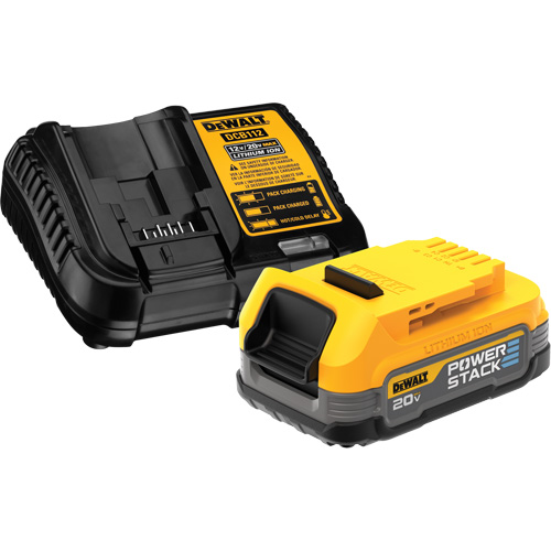 Ensemble de batterie et chargeur compacts Max* Powerstack, Lithium-ion, 20 V, 1,7 A Superchem Industries