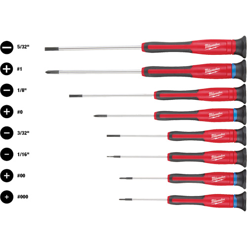 Jeu de tournevis de pr&eacute;cision, 8 mcx Superchem Industries