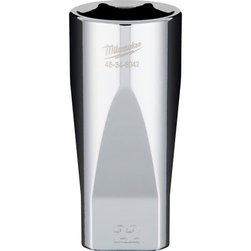 Metric Socket with Four Flat Sides, 22 mm, 3/8" Drive, 6 Points, Deep Superchem Industries