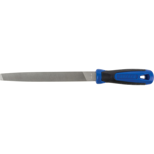 Mill File With Handle, Flat, 8", Bastard Superchem Industries