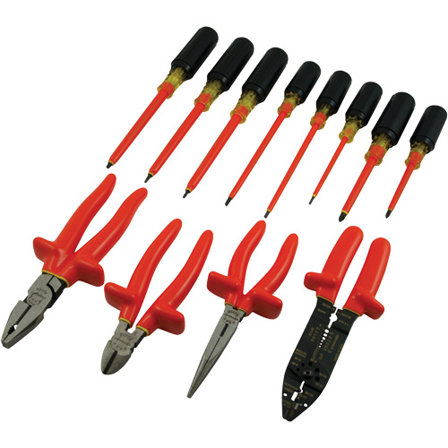 Jeu de pinces et tournevis isol&eacute;s, 1000 V, 12 Mcx Superchem Industries