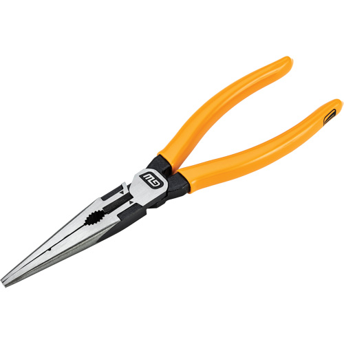 Pitbull Dipped Handle Long Nose Pliers, 8" L Superchem Industries