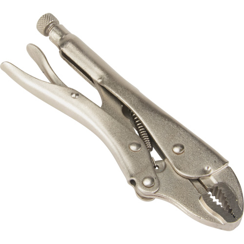 Locking Pliers with Wire Cutter, 7" Length, Curved Jaw Superchem Industries