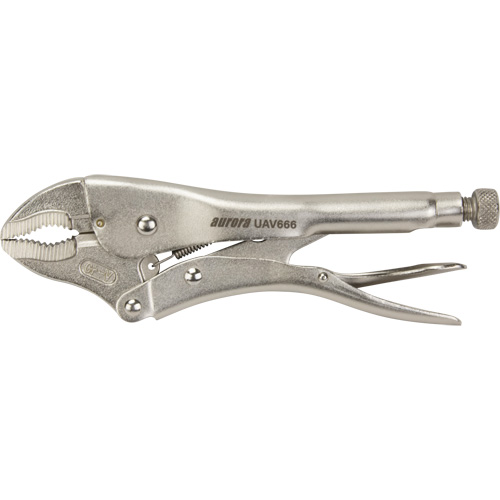 Locking Pliers with Wire Cutter, 10" Length, Curved Jaw Superchem Industries
