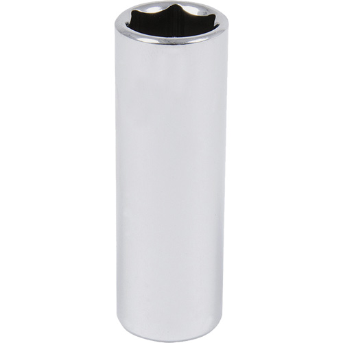 Chrome Socket, 9/16", 3/8" Drive, 6 Points, Deep Superchem Industries