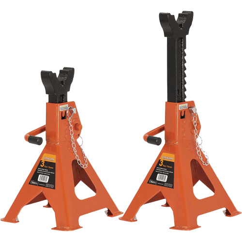 853B Jack Stands, Locking Handle/Ratchet, 3 Ton(s) Capacity, 11" - 16" H Superchem Industries