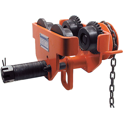 SGT Series Heavy-Duty Geared Trolley, 10000 lbs. (5 tons) Capacity, 4-1/2" - 8-1/32" Superchem Industries