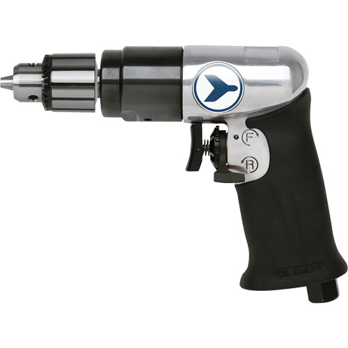 AD38VSRK Variable Speed Air Drill, 6 CFM, 1/4" NPT, 82 dBA, 3/8" Chuck, Keyed Superchem Industries