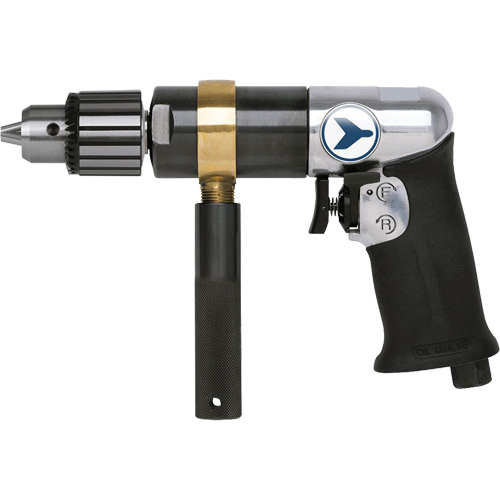 AD12VSRK Variable Speed Air Drill, 6 CFM, 1/4" NPT, 82 dBA, 1/2" Chuck, Keyed Superchem Industries