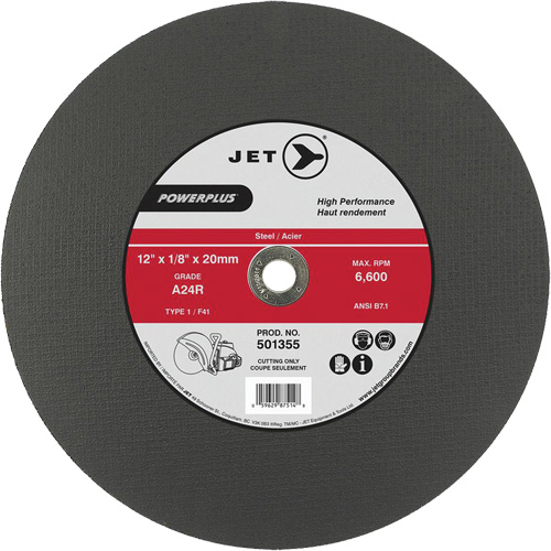 Meule &agrave; tronçonner PowerPlus A24R, 14" x 1/8", Arbre de 20 mm, Type 1, 5500 Tr/min Superchem Industries