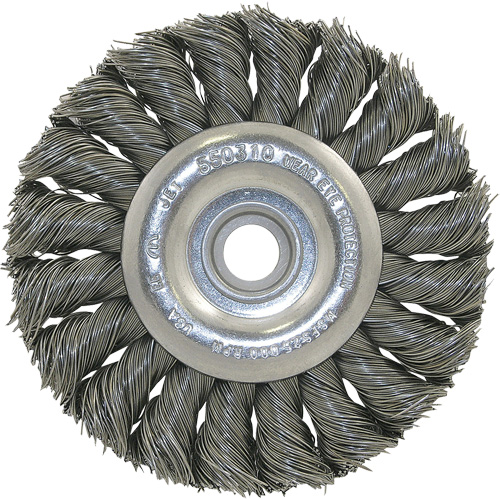 3K114 Brosse &agrave; fil nou&eacute;, non filet&eacute;, Dia. 3-1/4", Fils 0,014", Arbre 3/8"-1/2 Superchem Industries