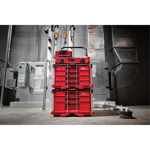 PackOut 4-Drawer Tool Box, 16-3/10" x 22-1/5" x 14-3/10", Red Superchem Industries
