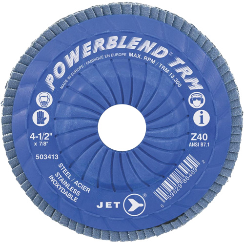 Trimmable Flap Discs, 5" x Type 29, Z80 Grit, Zirconium Superchem Industries