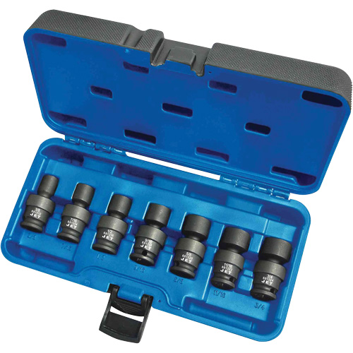 Jeux de douilles universelles, 7 Mcx, Chocs, Prise de 3/8" Superchem Industries
