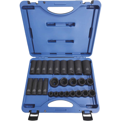 PS2612SD Socket Sets - Regular, 26 Pcs, Impact, 1/2" Drive Size Superchem Industries