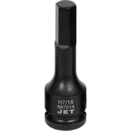 Impact Socket Bits, Hex, 7/16" x 1/2" Drive Superchem Industries