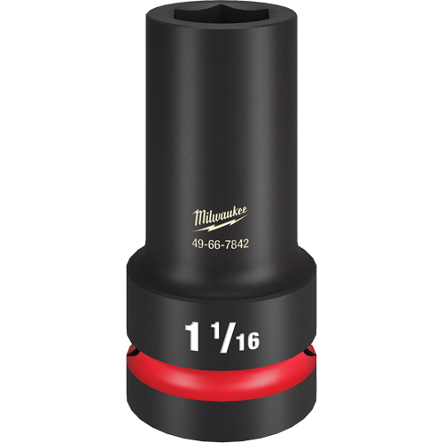 Shockwave Impact Duty Thin Wall Extra Socket, Impact, 1-1/16", 1" Drive, 6 Points, Deep Superchem Industries