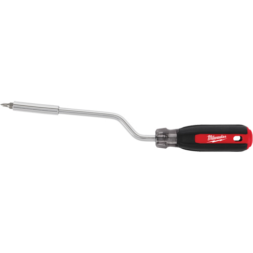 2-in-1 Rotating Multi-Bit Screwdriver, 10-1/10" L, Cushion Grip Handle Superchem Industries