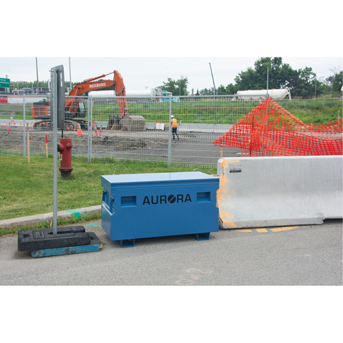 Coffre &agrave; outils de chantier, 60" x 24" x 27-1/2", Acier, Bleu Superchem Industries