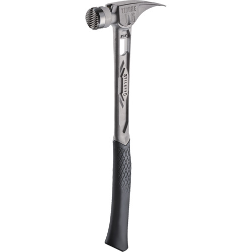 TIBONE Milled Titanium Framing Hammer, 15 oz., Solid Steel Handle, 17-17/50" L Superchem Industries
