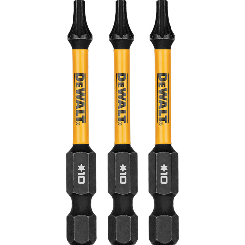 3-Piece FLEXTORQ&reg; Impact Screwdriving Bits, Torx, T-10, 1/4" Drive Superchem Industries