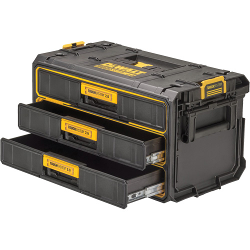 Unit&eacute; &agrave; trois tiroirs ToughSystem 2.0, 21-4/5" x 12-3/10" x 12-3/5", Noir/Jaune Superchem Industries