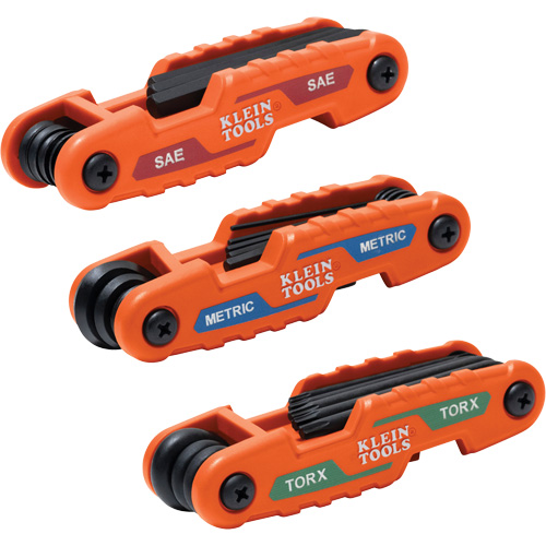 Compact Folding Hex Key Set, 25 Pcs., Metric & Imperial/Torx&reg; Superchem Industries