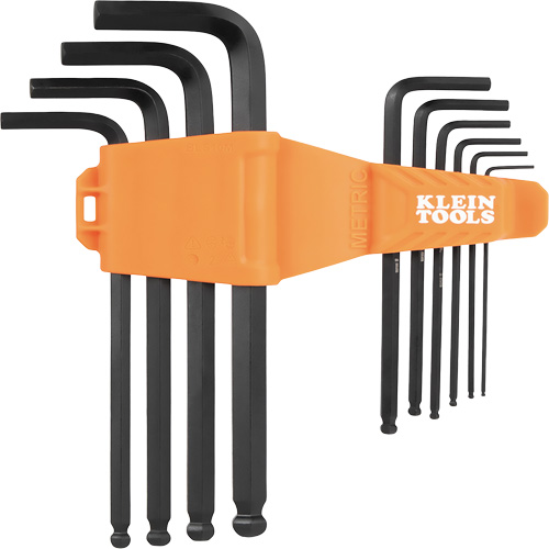 L-Style Long Ball-End Hex Key Set, 10 Pcs., Metric Superchem Industries