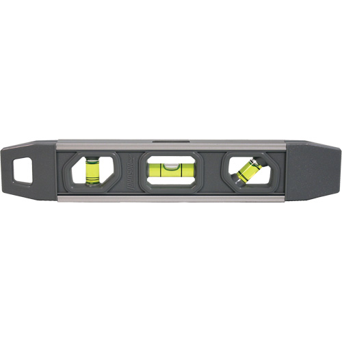 Torpedo Level, 9" L, Aluminum, 3 Vials, Magnetic Superchem Industries