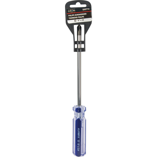 Blue Transparent Striped Philips Screwdriver, #3, Plastic Handle Superchem Industries
