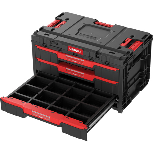 Arx&reg; 3-Drawer Toolbox, 23-1/10" x 15" x 13-2/5", Black Superchem Industries