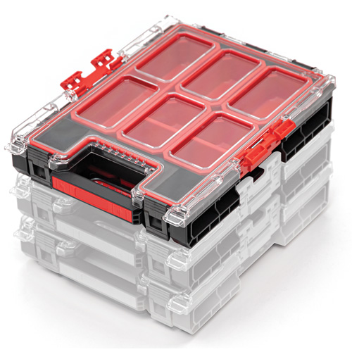 Arx Medium Organizer with Bins, 10-3/10" x 14-3/10" x 3", Black Superchem Industries