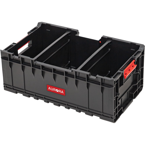 Arx Tool Crate with Dividers, 22-7/10" x 14-1/10" x 9-3/10", Black Superchem Industries