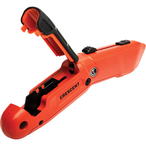 Auto-Retracting Safety Knife, 1", Steel, Aluminum Handle Superchem Industries