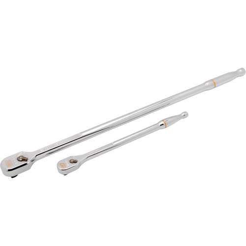 1/4" & 3/8" Drive 120XP Extra Long Handle Full Polish Teardrop Ratchet Set Superchem Industries