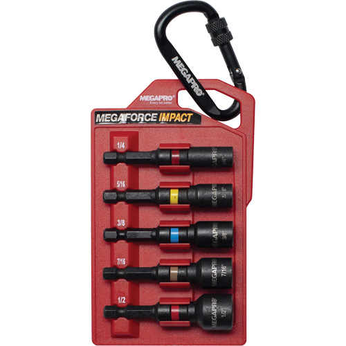 SAE Nutsetter Bit Set, 5 Pcs., Nutsetter Superchem Industries