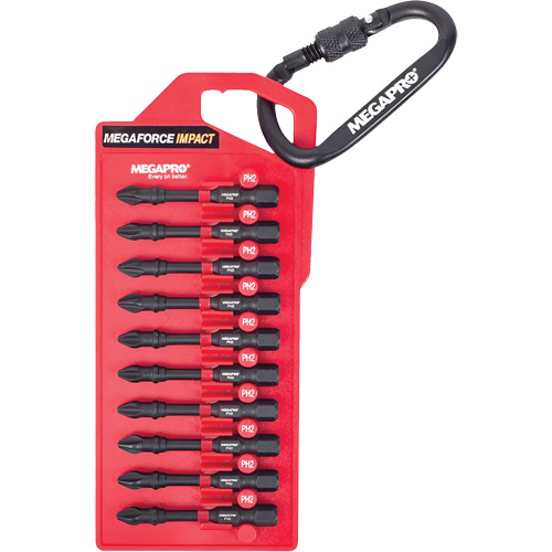 Impact Bit Set, 10 Pcs., Phillips Superchem Industries