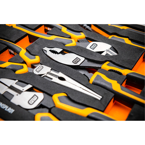 PITBULL Cushion Grip Pliers Set in Foam Storage Tray, 5 Pieces Superchem Industries