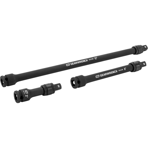 3-Piece Impact Locking Extension Set, 3/8" Drive, Manganese Phosphate Finish, 3 Pcs Superchem Industries